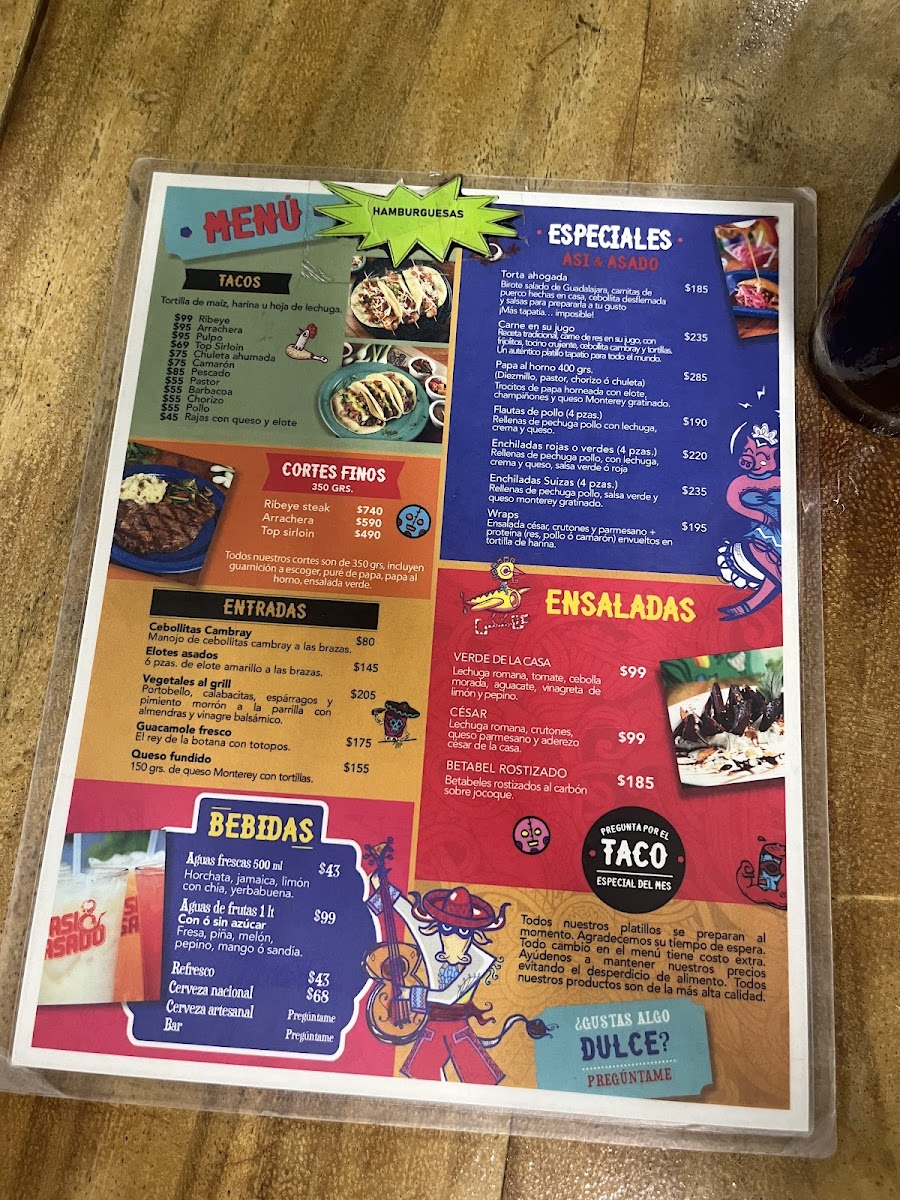 Así y Asado Menu - Image 3